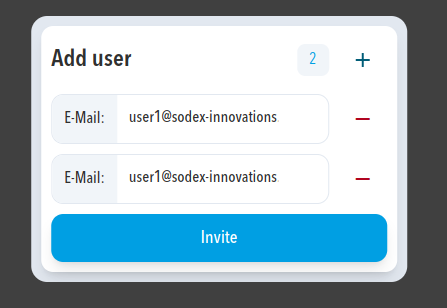 Enter emails popup