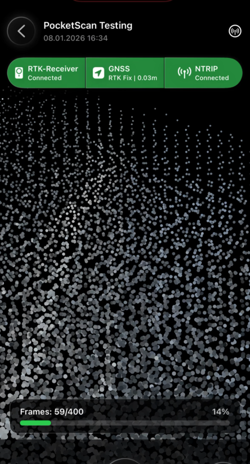 Sodex Mobile scan screen status tiles in a ready state.