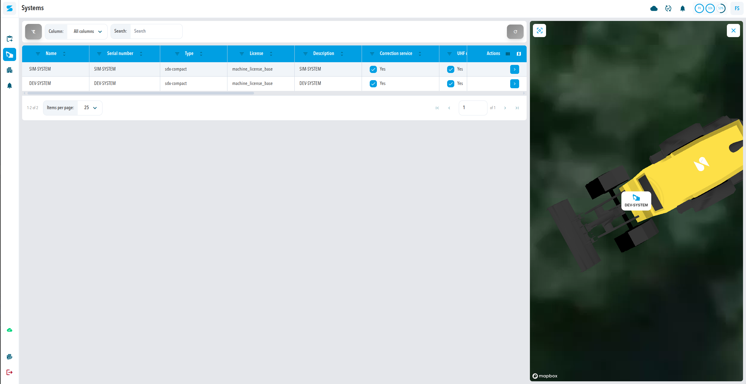 Old System Hub UI