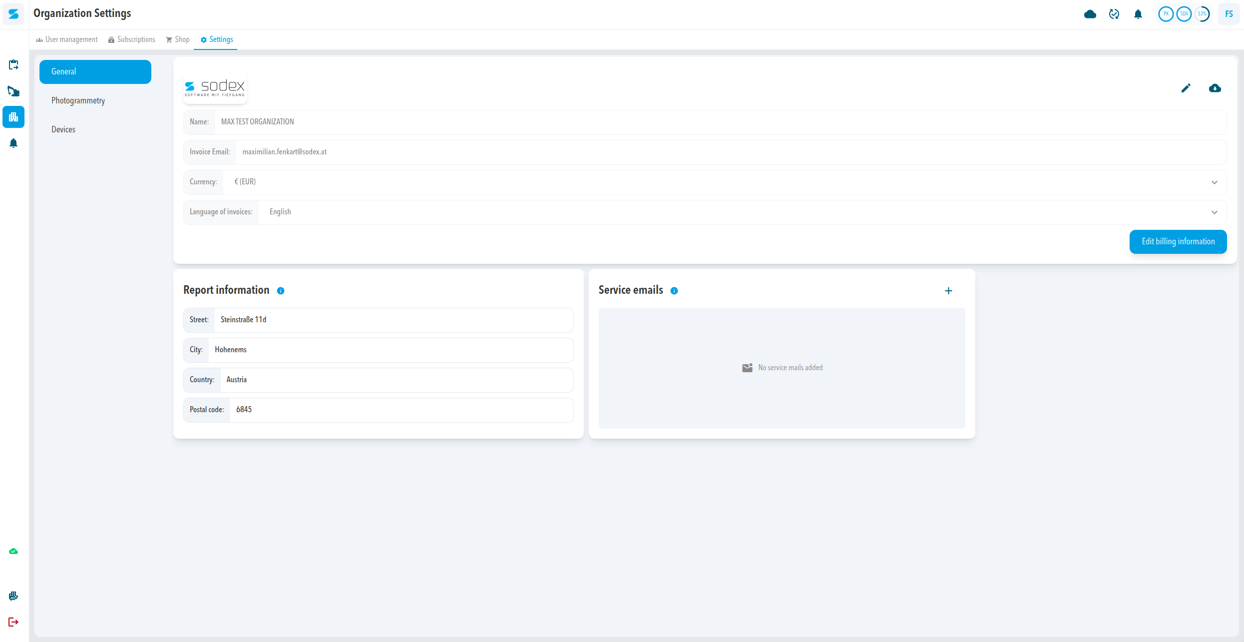 Old Organization Hub UI