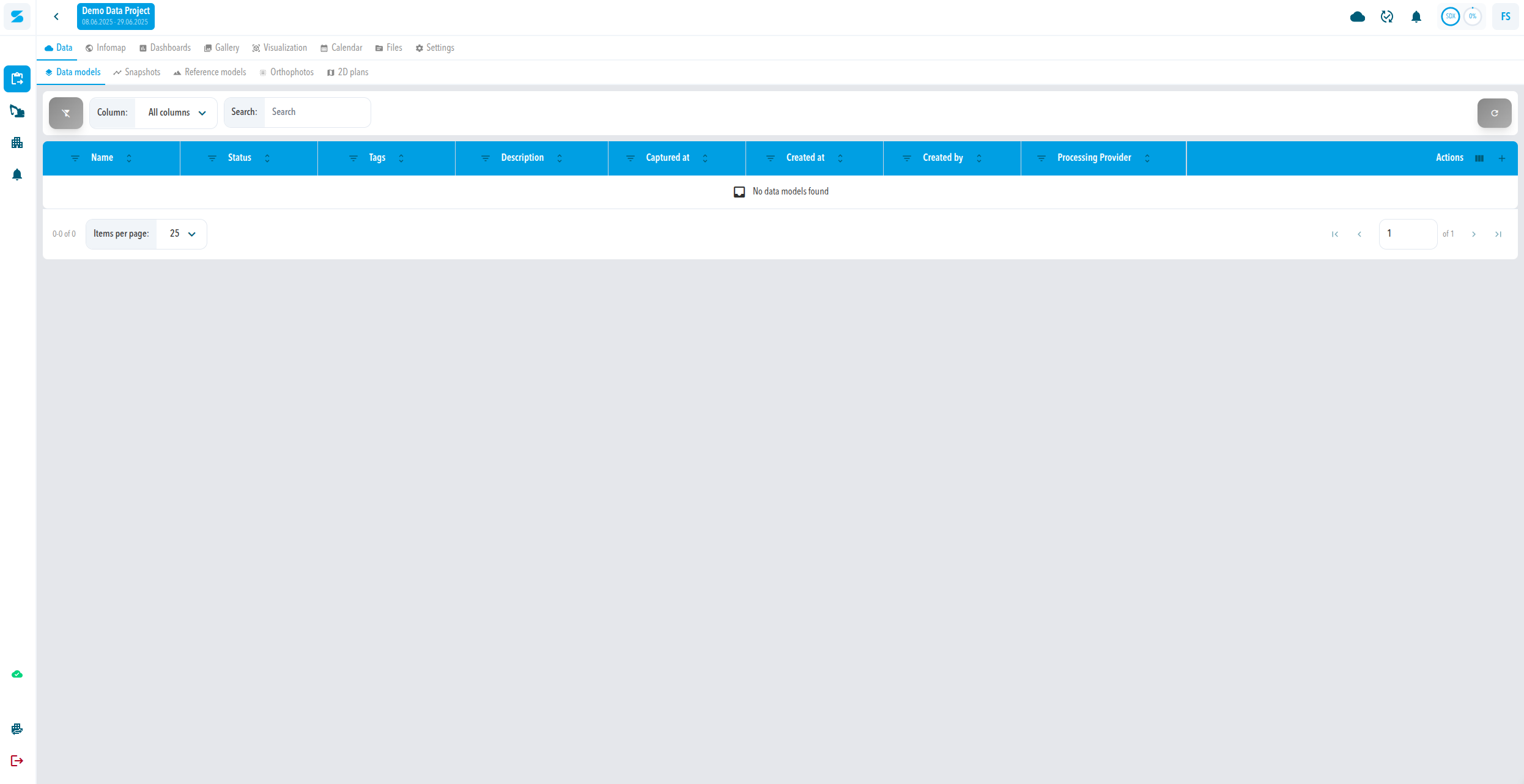 Old Project Hub UI