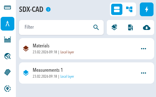 SDX-CAD Layers Nested View